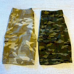 Lee cargo shorts, camo, bundle of 2, size 36